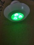 Прожектор полностью из ABS-пластика с 3 Power Led свет Зеленый с ножкой